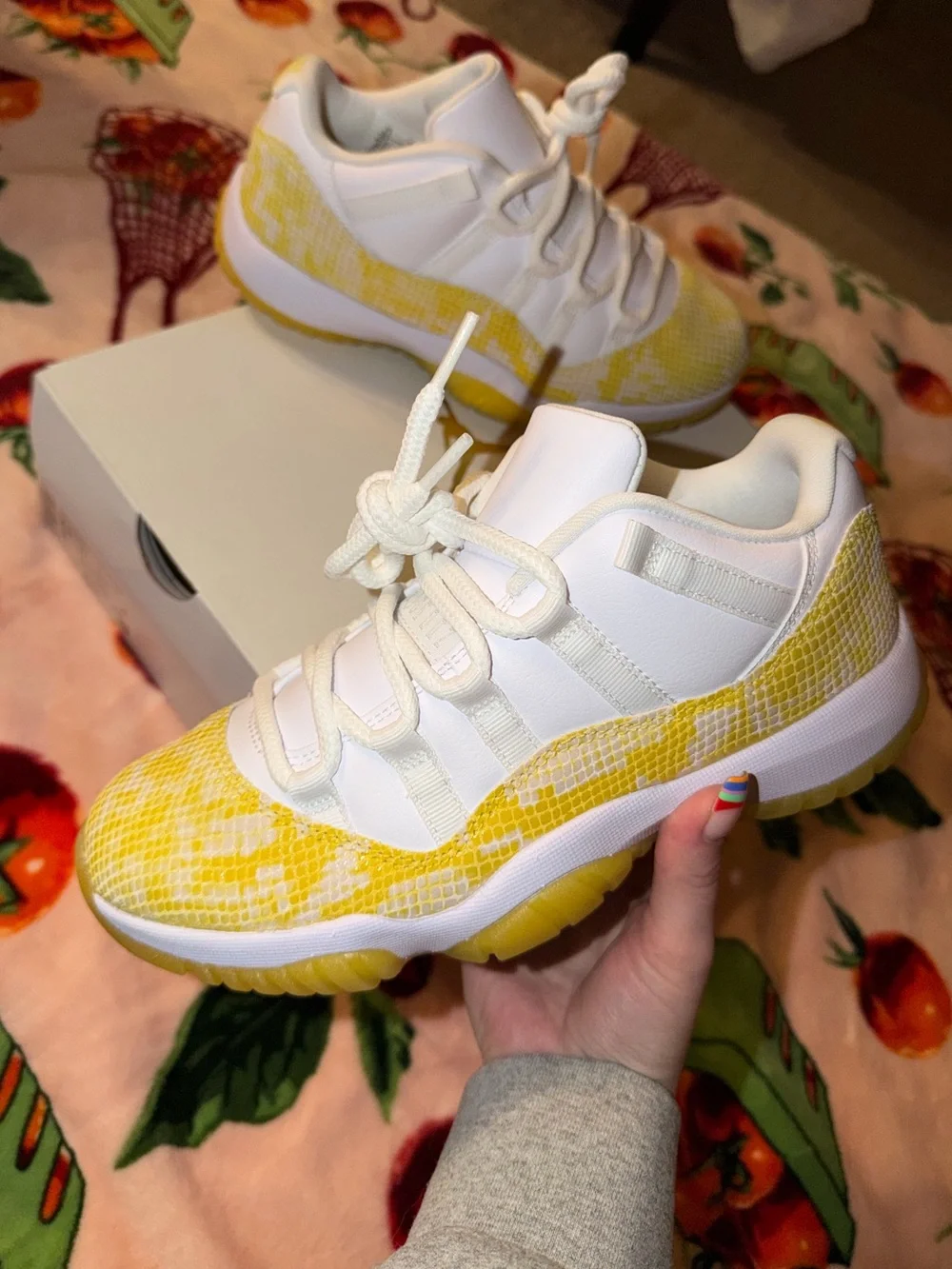 NEW Air Jordan 11 Low Yellow Snakeskin Shoes Sneakers Women’s 6.5 - 5 Youth